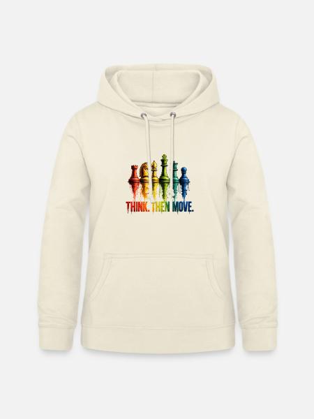 Schach Denken dann ziehen - Frauen Hoodie - Vanille-Milchshake