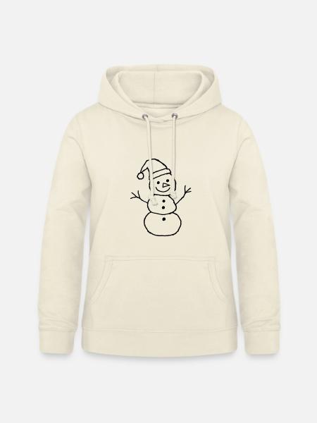 Schneemann mit Wintermütze – Winter Kritzelei - Frauen Hoodie - Vanille-Milchshake
