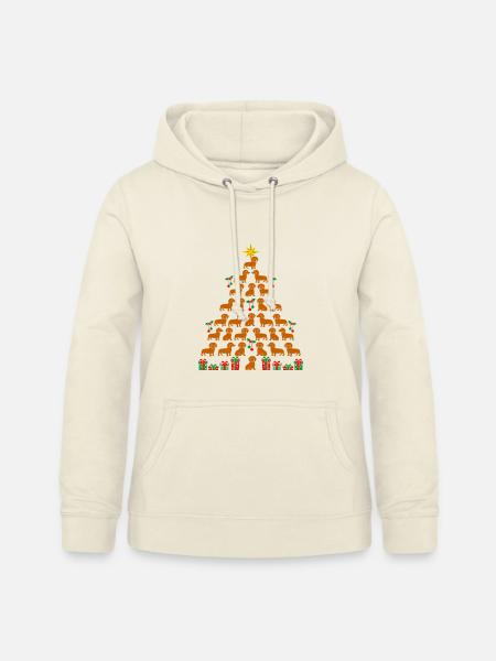 Dackel Weihnachtsbaum Weihnachten Dackel - Frauen Hoodie - Vanille-Milchshake