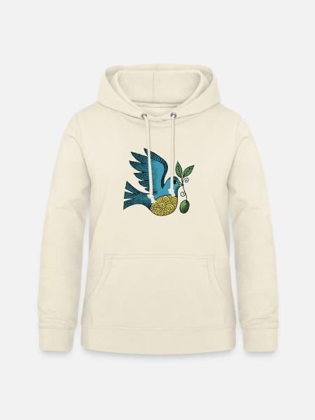 Retro Friedenstaube - Frauen Hoodie - Vanille-Milchshake