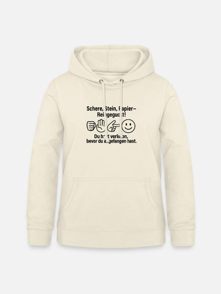Reingeckt: Schere Stein Papier - Frauen Hoodie - Vanille-Milchshake
