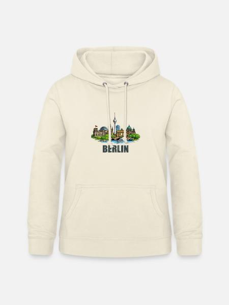 Berliner Skyline - Frauen Hoodie - Vanille-Milchshake