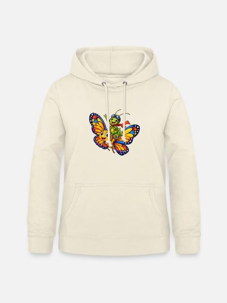 Schmetterling und Grashüpfer - Frauen Hoodie - Vanille-Milchshake