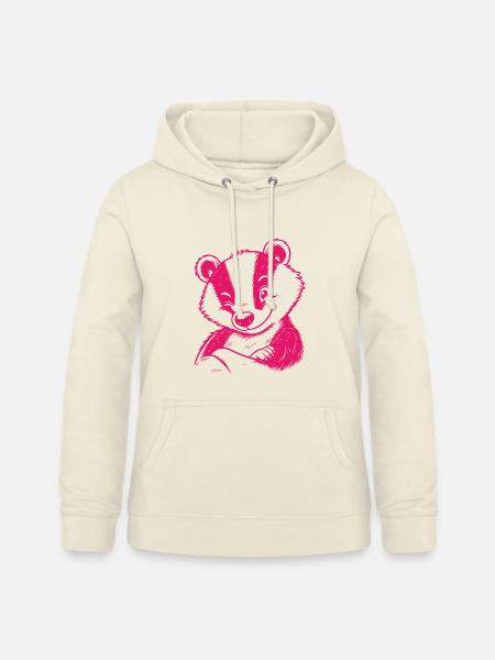Dachs Augenzwinkern - Frauen Hoodie - Vanille-Milchshake