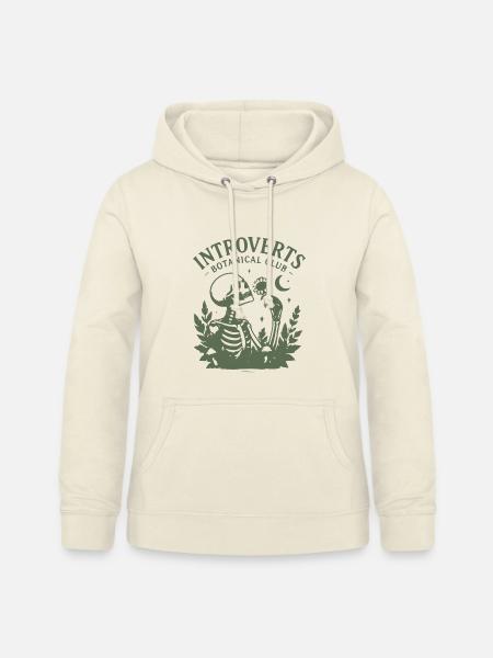 Introvert Botanik Skelette Klub - Frauen Hoodie - Vanille-Milchshake