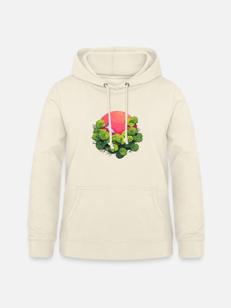 Mondlicht-Hase im Blattwald - Frauen Hoodie - Vanille-Milchshake