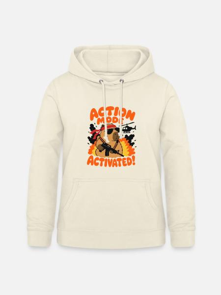 Action Mode Activated – Capybara-Actionheld - Frauen Hoodie - Vanille-Milchshake