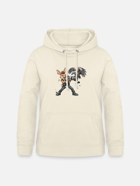 Punk-Hase, der Safari-Fotograf - Frauen Hoodie - Vanille-Milchshake