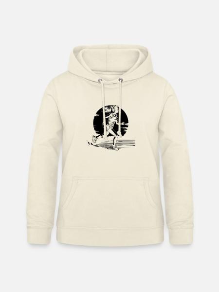 Läuferin Zeichnung - Frauen Hoodie - Vanille-Milchshake