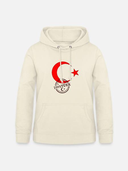 Türkische Flagge 100%Türk - Frauen Hoodie - Vanille-Milchshake