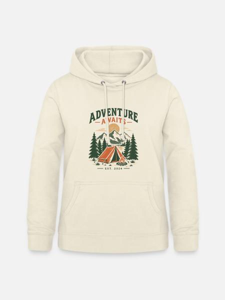 Abenteuer wartet am Zeltplatz - Frauen Hoodie - Vanille-Milchshake