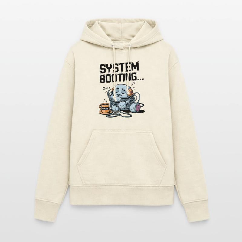 Sleepy Robot Booting avec du café Java.exe - Drôle Sweat à capuche Femme