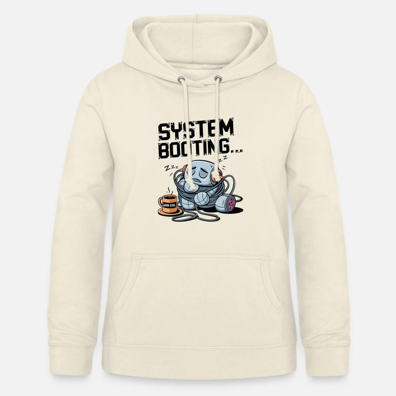 Schläfriger Roboter Booten mit Java.exe Kaffee – Lustig - Frauen Hoodie - Vanille-Milchshake