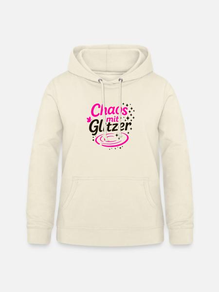 Chaos mit Glitzer - Frauen Hoodie - Vanille-Milchshake