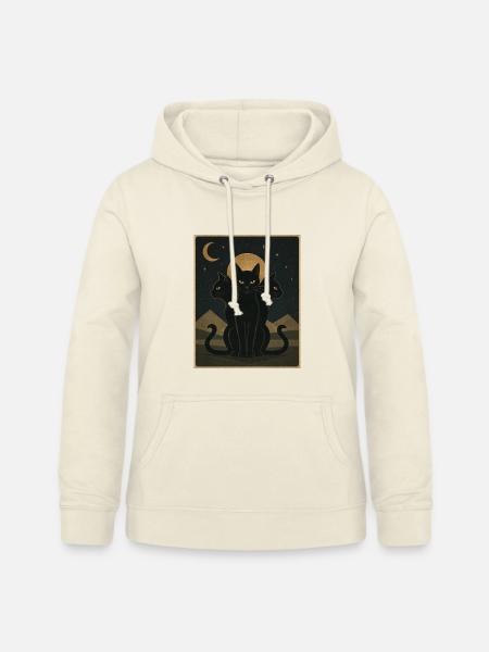 Moonbound Cats - Frauen Hoodie - Vanille-Milchshake