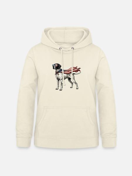 Patriotischer englischer Pointer – Pointer Papa Vogelhund - Frauen Hoodie - Vanille-Milchshake
