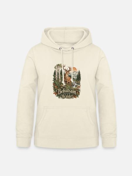 Behutsam durch die Wälder - Frauen Hoodie - Vanille-Milchshake