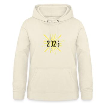 Début de l’année 2026 - Sweat à capuche Femme - vanille - Devant - AI Model Female 172 light (172cm)