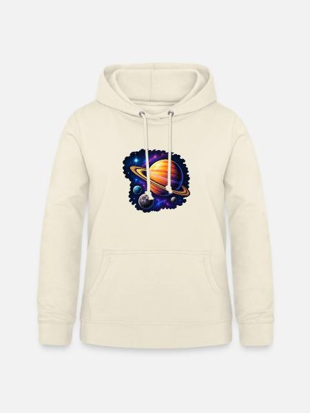 Weltraum im Saturnring - Frauen Hoodie - Vanille-Milchshake