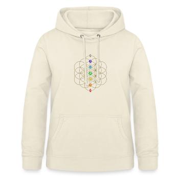 Blume des Lebens, Heilige Geometrie, Lebensblume - Frauen Hoodie - Vanille-Milchshake - Vorne - AI Model Female 172 light (172cm)