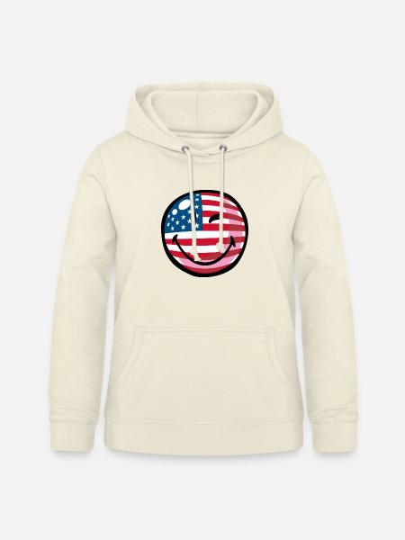 Smiley USA - Frauen Hoodie - Vanille-Milchshake