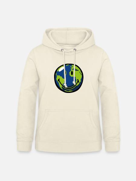 Smiley Earth - Frauen Hoodie - Vanille-Milchshake