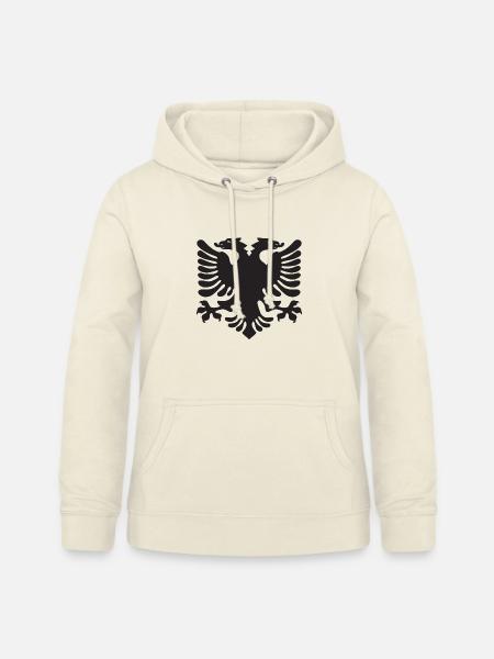 Doppeladler Silhouette Albanien - Frauen Hoodie - Vanille-Milchshake