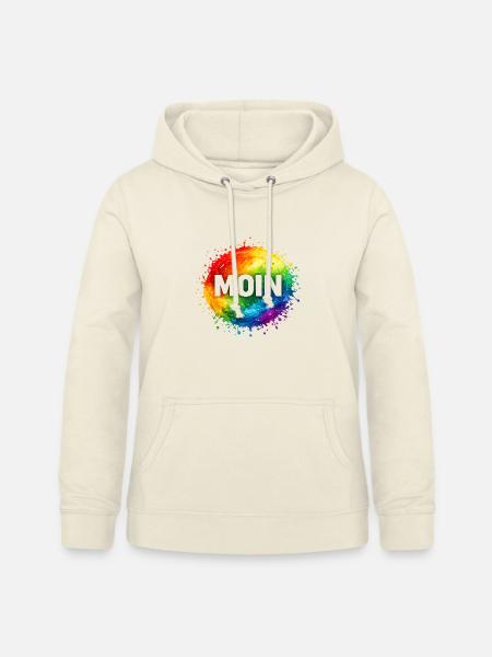Moin im Regenbogenwasserfall - Frauen Hoodie - Vanille-Milchshake