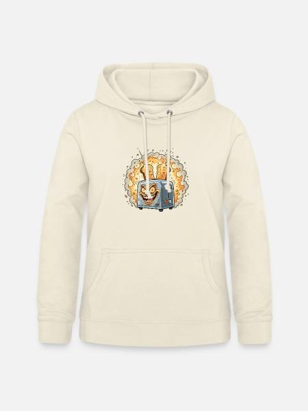 Lachender Toaster Krümel Explosion - Frauen Hoodie - Vanille-Milchshake