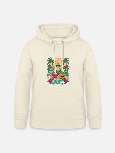 Pumpkin Lizard Rock Halloween Tropical - Frauen Hoodie - Vanille-Milchshake