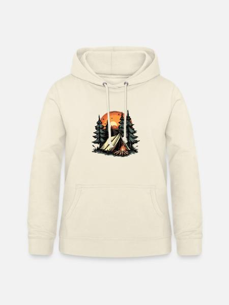 Camping Wald Zelt - Frauen Hoodie - Vanille-Milchshake