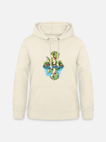 Kleiner Krokodil am Teich - Frauen Hoodie - Vanille-Milchshake