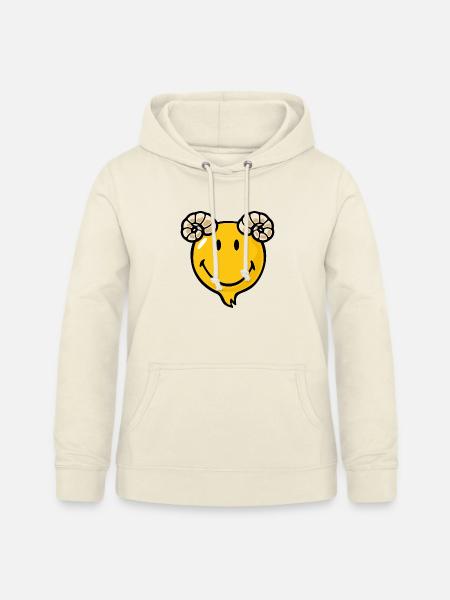 Smiley Ram - Frauen Hoodie - Vanille-Milchshake