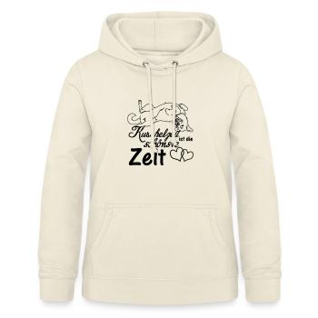Kuschelzeit,schönste Zeit Hunde, Sprüche, Geschenk - Frauen Hoodie - Vanille-Milchshake - Vorne - AI Model Female 172 light (172cm)