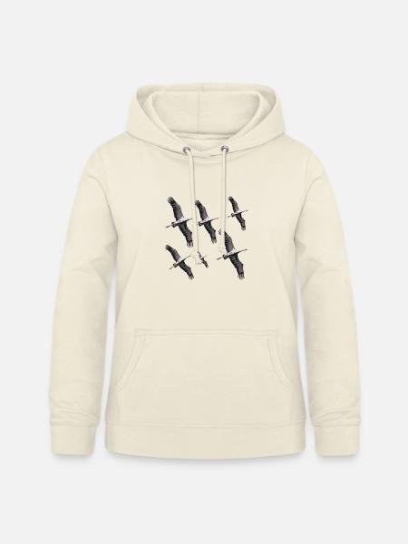 Vogelzug Kraniche - Frauen Hoodie - Vanille-Milchshake
