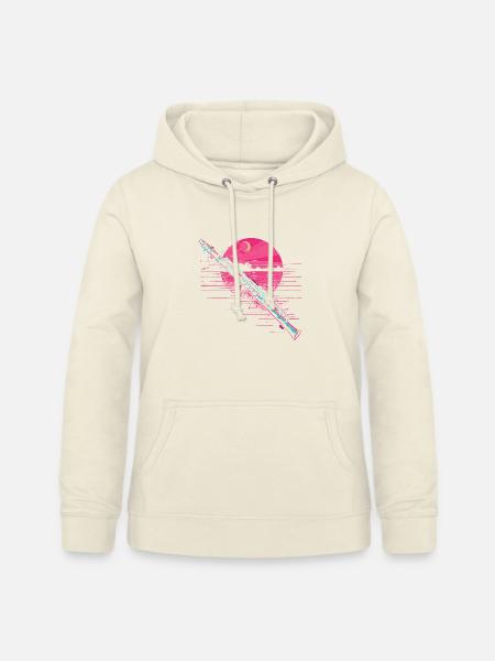 Flöte Grafik Vaporwave - Frauen Hoodie - Vanille-Milchshake