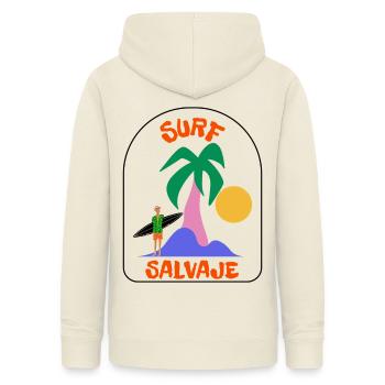 Surf Salvaje Palm Sunset - Women's Hoodie - vanilla - Back - AI Model Female 172 light (172cm)