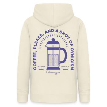 Gilmore Girls French Press Mit Kaffeespruch  - Frauen Hoodie - Vanille-Milchshake - Hinten - AI Model Female 172 light (172cm)