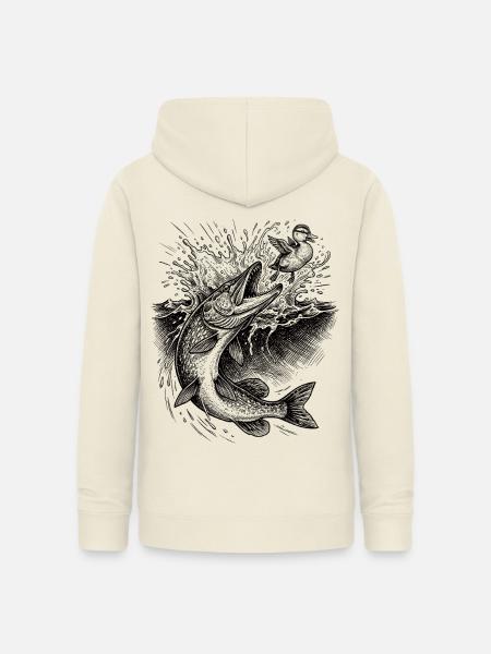 Hecht Oberflächenjagd | Classic Collection - Frauen Hoodie - Vanille-Milchshake