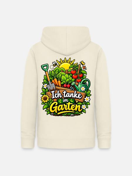 Ich tanke im Garten – Gartenfreude - Frauen Hoodie - Vanille-Milchshake