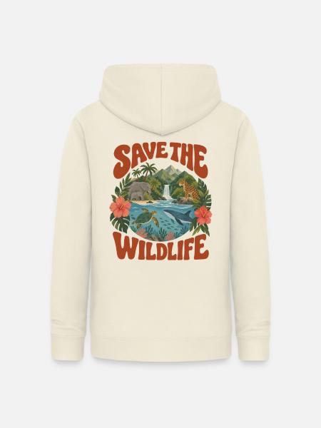 Save The Wildlife - Frauen Hoodie - Vanille-Milchshake