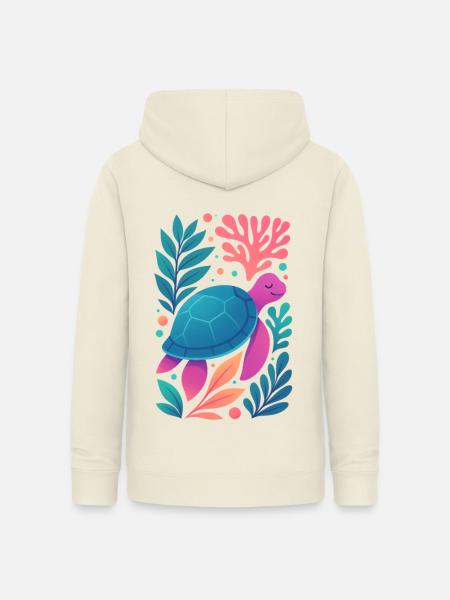 Farbenfrohe Korallen-Schildkröte - Frauen Hoodie - Vanille-Milchshake