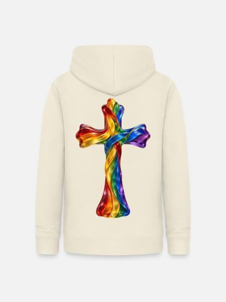 Regenbogenkreuz Glasoptik - Frauen Hoodie - Vanille-Milchshake