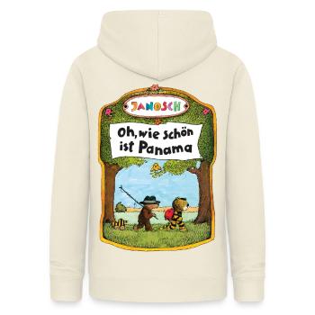 Jansoch Mit Spruch Oh Wie Schön Ist Panama - Frauen Hoodie - Vanille-Milchshake - Hinten - AI Model Female 172 light (172cm)