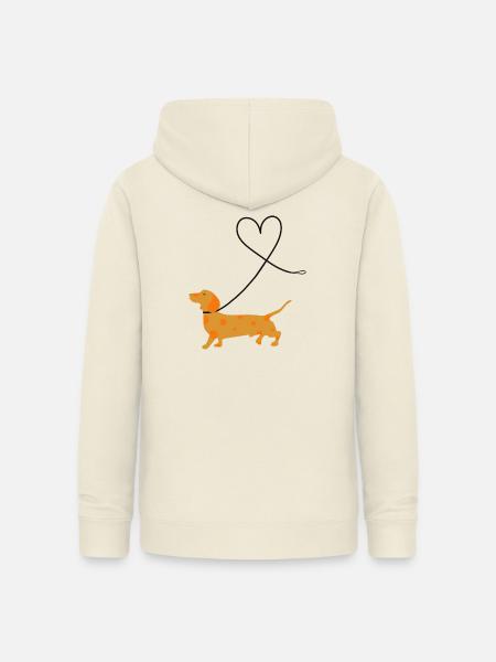 Dackel mit Herzballon - Frauen Hoodie - Vanille-Milchshake