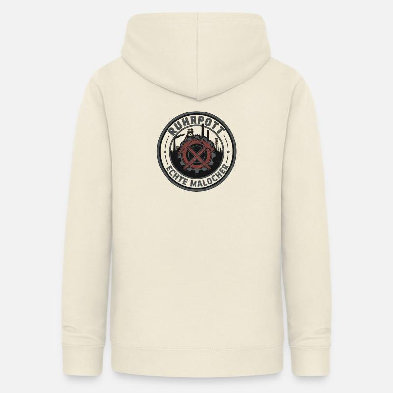 Ruhrpott Real Malocher Patch - Sweat à capuche Femme - vanille