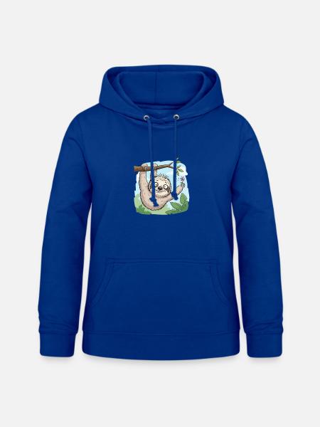 Faultier - Frauen Hoodie - Royalblau