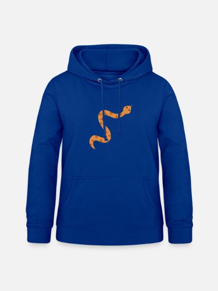 Orange Zickzack-Schlange Illustration - Frauen Hoodie - Royalblau
