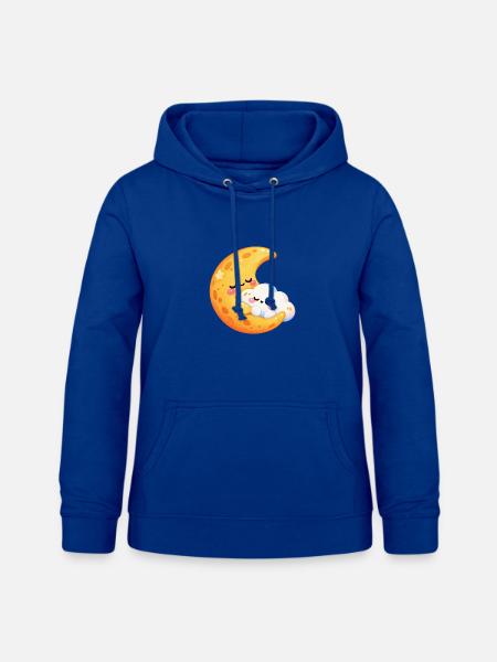 Mondkuscheln im Wolkennest - Frauen Hoodie - Royalblau
