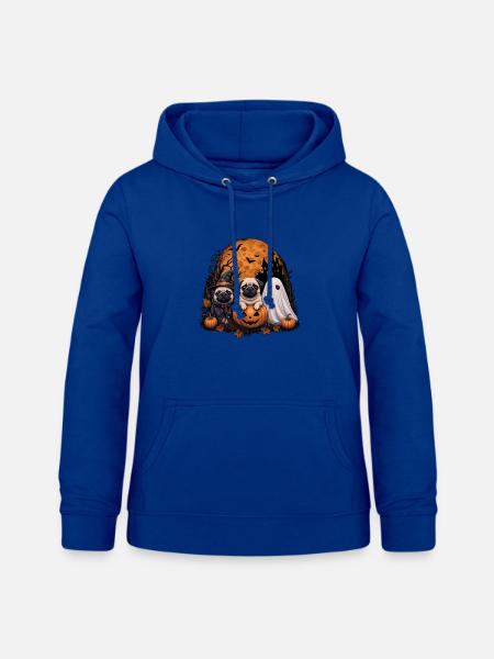 Mops Halloween - Frauen Hoodie - Royalblau